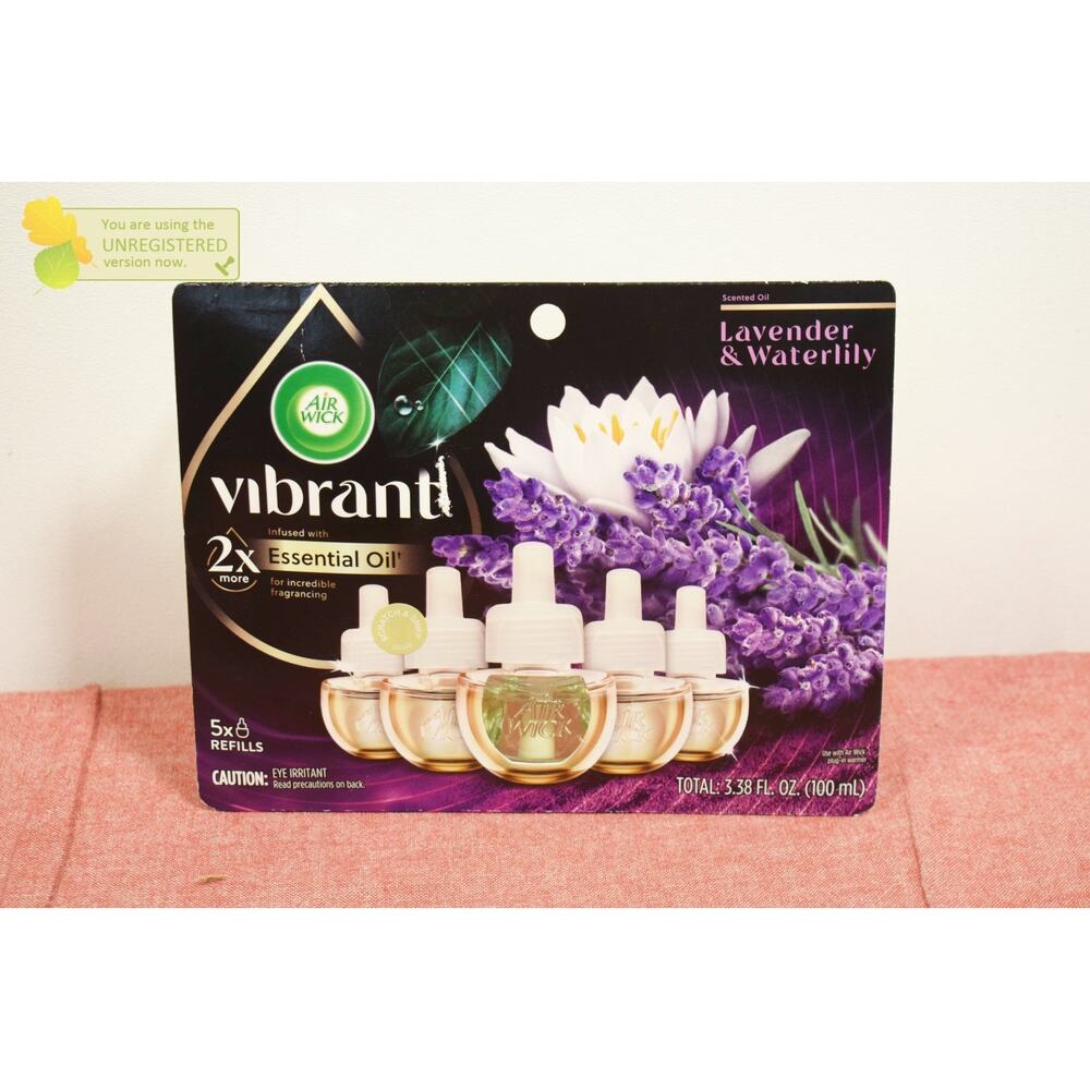 Air Wick Vibrant Scented Oil Air Freshener Refill Lavender & Waterlily 5pk